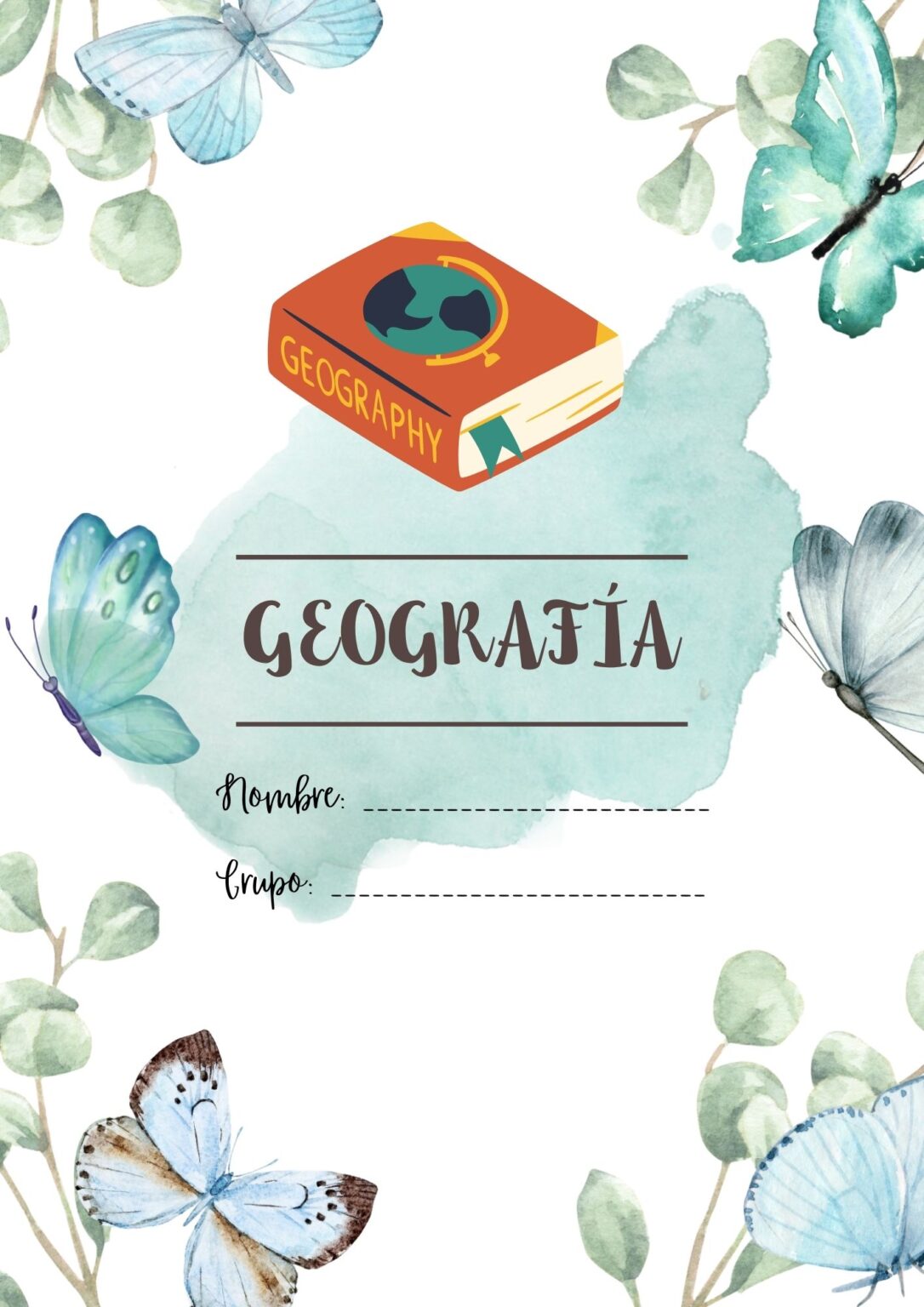 Portada o caratula de Geografia – portadasbonitas.com – Portadas ...